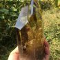 TOP!! Large Natural transparent double-headed citrine crystal quartz tower 1575g