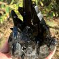 696g Natural smoky black quartz cluster crystal specimen healing #JQ60