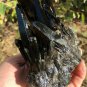 696g Natural smoky black quartz cluster crystal specimen healing #JQ60