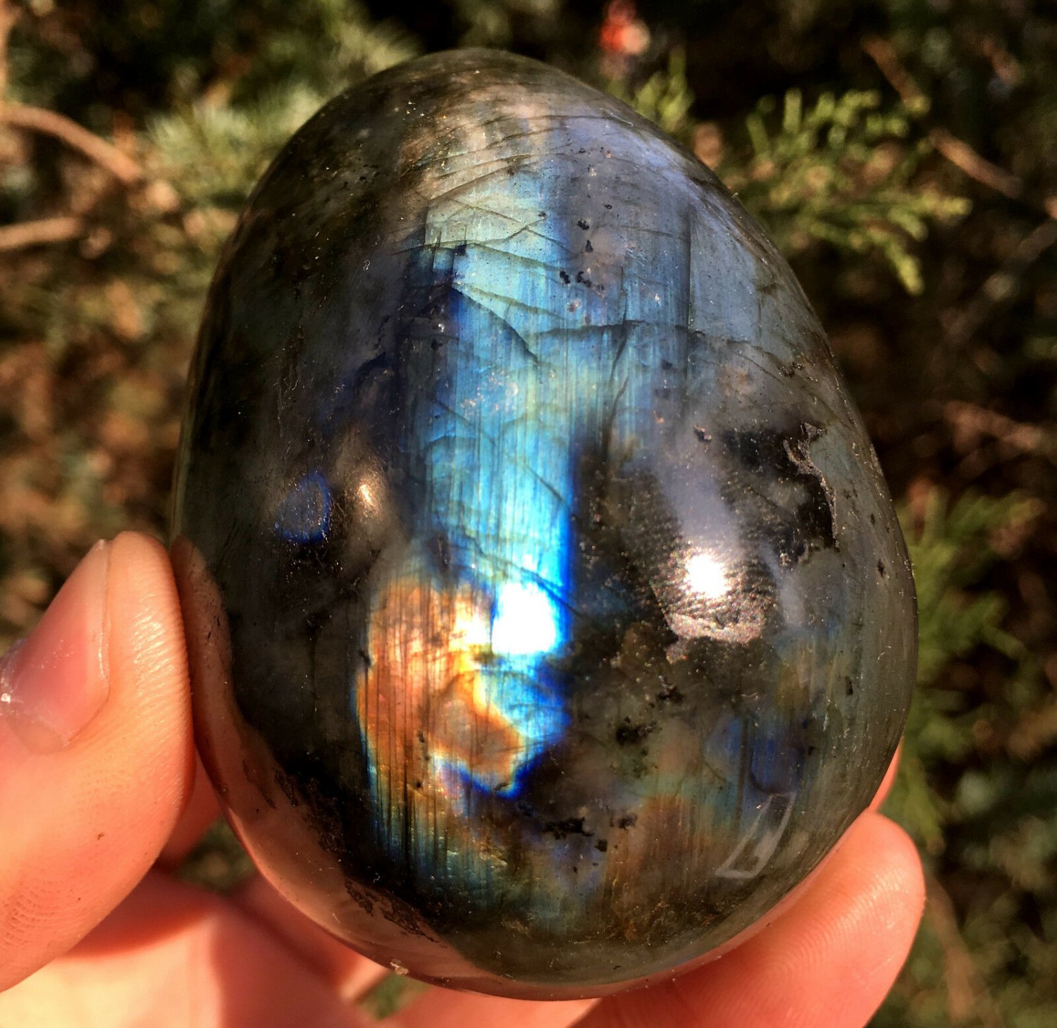 266g Natural Labradorite Egg Crystal Rough Polished From Madagascar  LCSD5