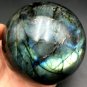 457gNatural beautiful Labradorite spherical Crystal Polished From Madagascar LQ1