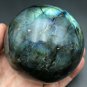457gNatural beautiful Labradorite spherical Crystal Polished From Madagascar LQ1