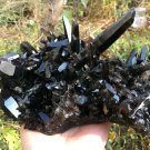2758g Natural smoky black  quartz cluster crystal specimen healing #JQ69