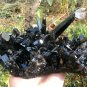 2758g Natural smoky black quartz cluster crystal specimen healing #JQ69