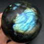 630gNatural beautiful Labradorite ball Crystal Polished From Madagascar LQ2