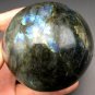 630gNatural beautiful Labradorite ball Crystal Polished From Madagascar LQ2