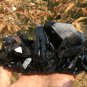 560g Natural beautiful smoky black quartz cluster crystal specimen healing JQ39
