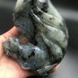 767.9g Natural Labradorite Hand sculpture horse Crystal Rough Polished