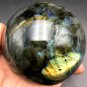 679g Natural beautiful Labradorite ball Crystal Polished From Madagascar LQ5