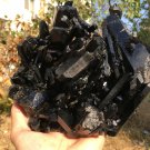 1998g Natural beautiful smoky black quartz cluster crystal specimen healing JQ58