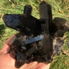 876g Natural beautiful smoky black quartz cluster crystal specimen healing JQ56