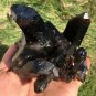 876g Natural beautiful smoky black quartz cluster crystal specimen healing JQ56