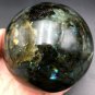 478g Natural beautiful Labradorite ball Crystal Polished From Madagascar LQ3