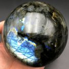 699g Natural beautiful Labradorite ball Crystal Polished From Madagascar LQ11