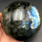 699g Natural beautiful Labradorite ball Crystal Polished From Madagascar LQ11