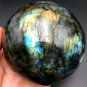 699g Natural beautiful Labradorite ball Crystal Polished From Madagascar LQ11