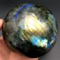 699g Natural beautiful Labradorite ball Crystal Polished From Madagascar LQ11