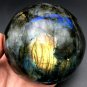 699g Natural beautiful Labradorite ball Crystal Polished From Madagascar LQ11