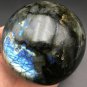 699g Natural beautiful Labradorite ball Crystal Polished From Madagascar LQ11