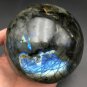 699g Natural beautiful Labradorite ball Crystal Polished From Madagascar LQ11