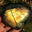 380g Natural Labradorite Love heart Crystal Rough Polished From Madagascar  LC24