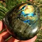 380g Natural Labradorite Love heart Crystal Rough Polished From Madagascar LC24