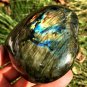 380g Natural Labradorite Love heart Crystal Rough Polished From Madagascar LC24