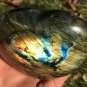 380g Natural Labradorite Love heart Crystal Rough Polished From Madagascar LC24