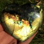 331g Natural Labradorite Love heart Crystal Rough Polished From Madagascar LC28