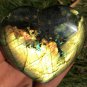 331g Natural Labradorite Love heart Crystal Rough Polished From Madagascar LC28