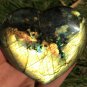 331g Natural Labradorite Love heart Crystal Rough Polished From Madagascar LC28