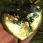 331g Natural Labradorite Love heart Crystal Rough Polished From Madagascar LC28