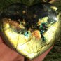 331g Natural Labradorite Love heart Crystal Rough Polished From Madagascar LC28