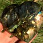331g Natural Labradorite Love heart Crystal Rough Polished From Madagascar LC28
