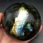 722g Natural beautiful Labradorite ball Crystal Polished From Madagascar LQ9