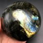 722g Natural beautiful Labradorite ball Crystal Polished From Madagascar LQ9