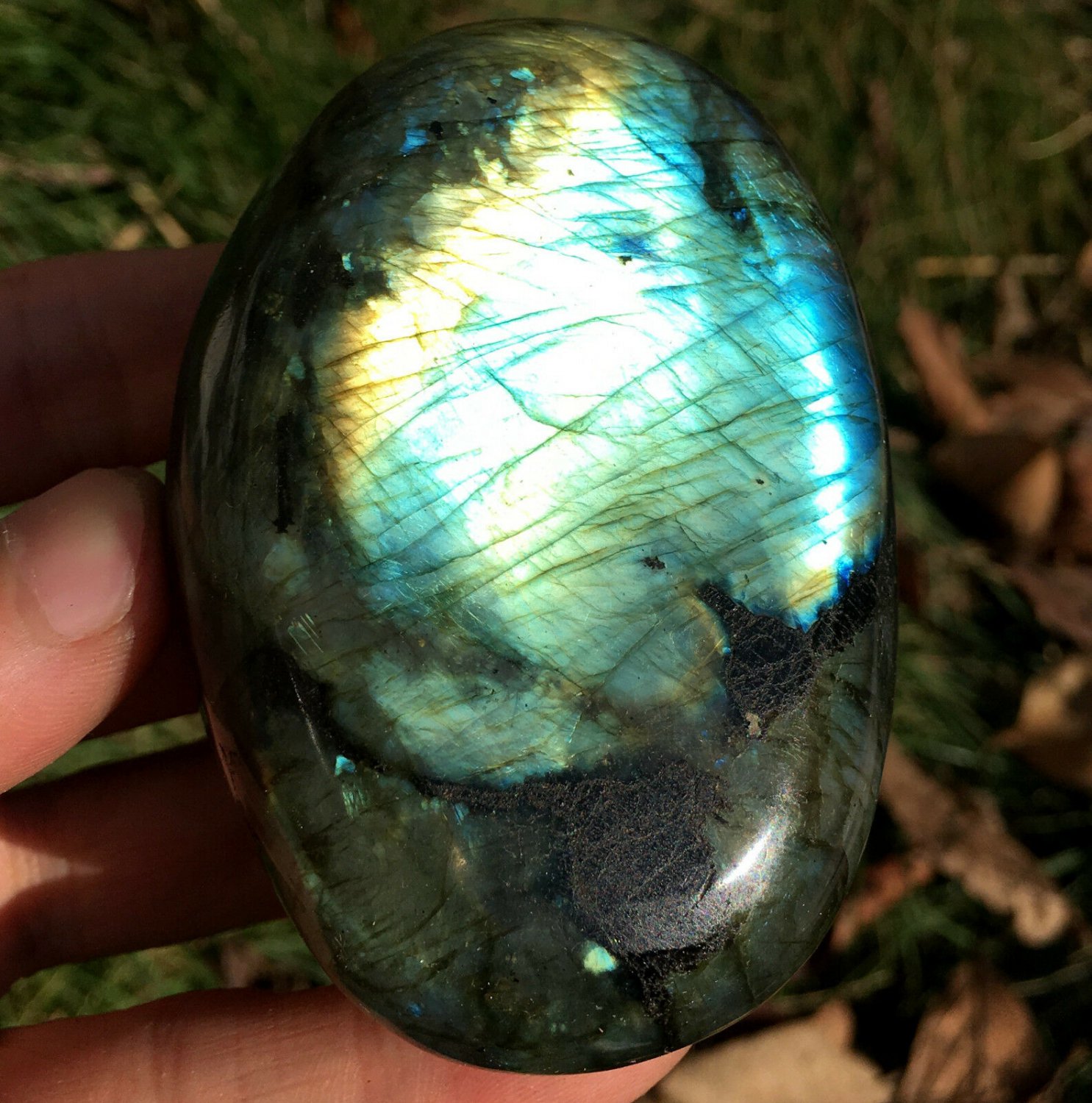 224g Natural Labradorite Crystal Rough Polished From Madagascar  LC25