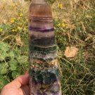 948g RARE HUGE NATURAL Blue Fluorite Quartz Crystal point Healing  Y10