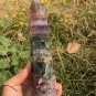 948g RARE HUGE NATURAL Blue Fluorite Quartz Crystal point Healing Y10