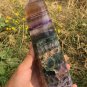 948g RARE HUGE NATURAL Blue Fluorite Quartz Crystal point Healing Y10