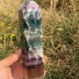 1086g RARE HUGE NATURAL Blue Fluorite Quartz Crystal point Healing Y9