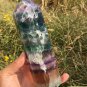 1086g RARE HUGE NATURAL Blue Fluorite Quartz Crystal point Healing Y9