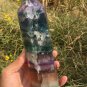 1086g RARE HUGE NATURAL Blue Fluorite Quartz Crystal point Healing Y9