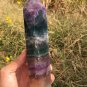 1086g RARE HUGE NATURAL Blue Fluorite Quartz Crystal point Healing Y9