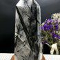 Naturally beautiful Rare Large black Tourmaline Rutilated Quartz point 1761g
