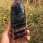 1054g RARE HUGE NATURAL Blue Fluorite Quartz Crystal point Healing  Y8