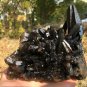 808g Natural beautiful smoky black quartz cluster crystal specimen healing JQ49