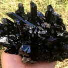 1322g Natural smoky black  quartz cluster crystal specimen healing JQ16