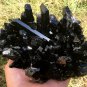 1322g Natural smoky black quartz cluster crystal specimen healing JQ16