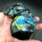 535.1g Natural Labradorite Hand sculpture horse Crystal Rough Polished